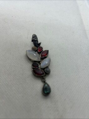 Elegant Multicolor Stone Drop Pendant - Women Jewelry